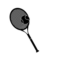 Wall Mural - tennis racket and ball sport design pictogram vector illustration