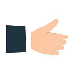 Poster - businessman hand like symbol vector illustration design