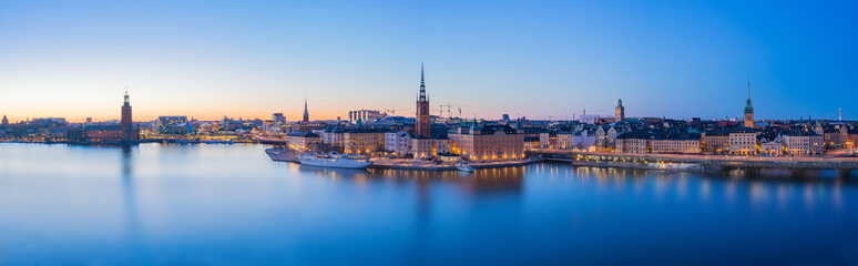 Wall Mural - Panorama view of Stockholm skyline in Stockholm city, Sweden