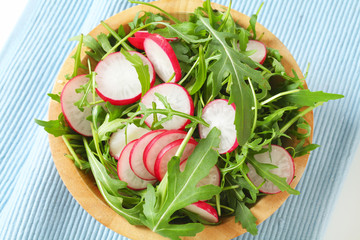 Sticker - arugula and radish salad