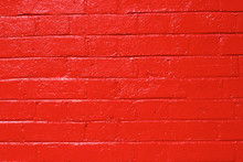Red Painted Shiny Brick Wall Texture