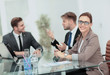 © ASDF - Beautiful modern businesswoman  working with  her colleagues on