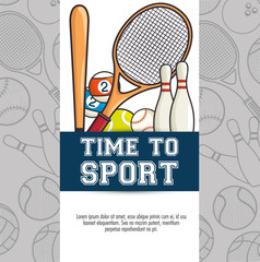 Canvas Print - sports equipment flat icons vector illustration design