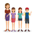 © Gstudio - family group characters icon vector illustration design