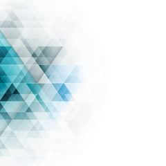Wall Mural - abstract blue triangles geometric background. vector illustration.