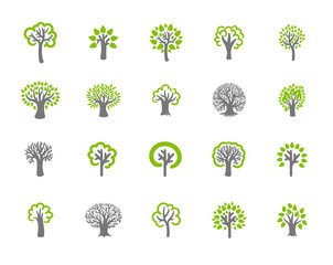 Tree icon set