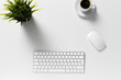 © fotofabrika - Computer keyboard and mouse on top of white desktop