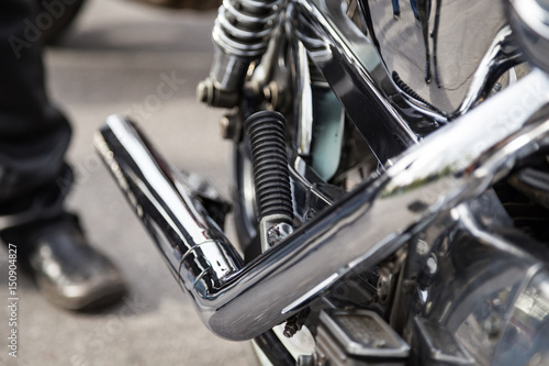 Fotomural Detalle de la motocicleta como fondo