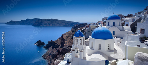 Santorini Blue Canvas-taulu