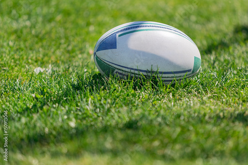 Plakat Rugby piłka na polu