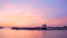 Wide Shot Of Venice Sunset