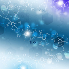 Wall Mural - abstract chemistry background
