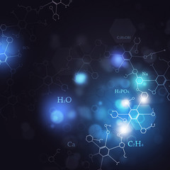 Wall Mural - abstract science blue background