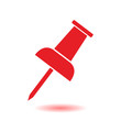 © Archimicrostock - Push pin icon. Attach a note. New Reminder. Create a bookmark.