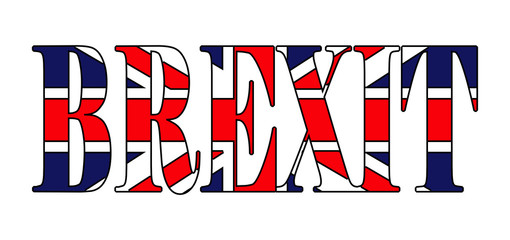 Wall Mural - brexit text uk flag vector symbol icon design. Beautiful illustration isolated on white background