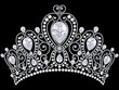 3D illustration diamond crown tiara