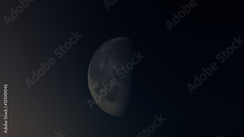 Obraz na płótnie Księżyc strzelający z jasnym niebem