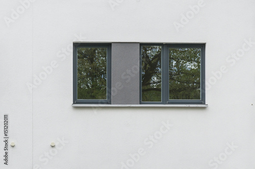Fenster In Anthrazit Mit Weisser Fassade Buy This Stock Photo And