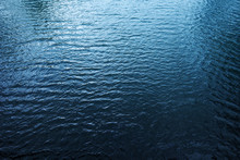 Blue River Water Surface, Aerial View
