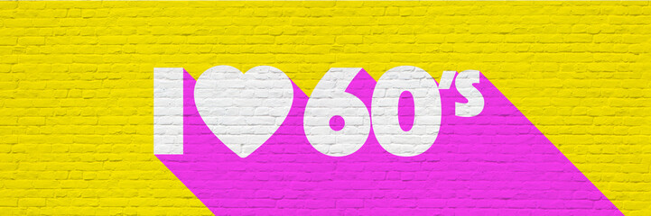 Wall Mural - I love sixties / love 60's