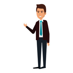 Wall Mural - businessman avatar character icon vector illustration design