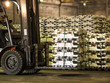 © Amarinj - Aluminium ingots handling by forklift in warehouse