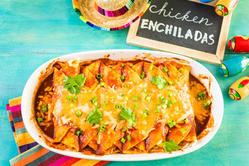 Wall Mural - Chicken enchiladas