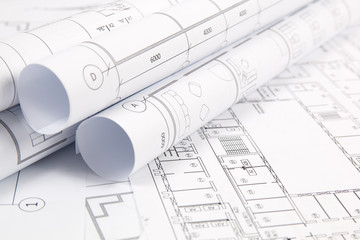 Architectural plan. Engineering house drawings and blueprints.