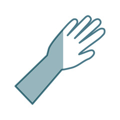 Sticker - surgical gloves isolated icon vector illustration design