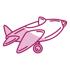 Wall Mural - cute airplane toy icon vector illustration design