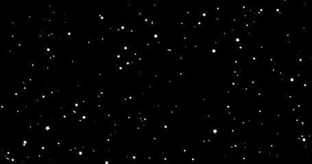 Wall Mural - christmas black background with white blinking stars, holiday xmas event