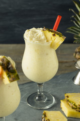 Canvas Print - Homemade Frozen Pina Colada Cocktail