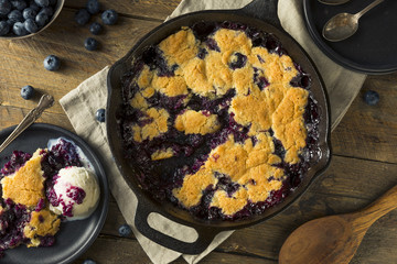 Poster - Sweet Homemade Blueberry Cobbler Dessert