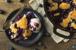 Sweet Homemade Blueberry Cobbler Dessert