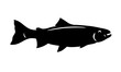 Simple vector fish silhouette trout