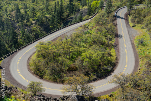 Hairpin Curve On The Historic Columbia River Highway In Oregon S