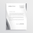 elegant gray wave letterhead abstract design