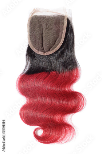 Body Wave Two Tone Dip Dyed Black With Red Virgin Human Hair