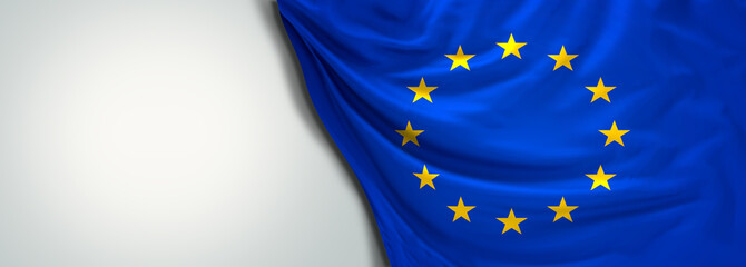 Flag of Europe EU 3d rendering