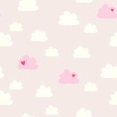 Aufkleber - seamless pattern with clouds