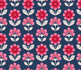 Poster - seamless floral pattern
