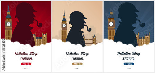 Fotomural Set of Sherlock Holmes posters