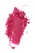 Smear of crushed shiny pink eyeshadow as sample of cosmetic product