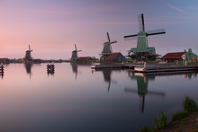 Dutch Windmills At Zaanse Schans