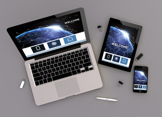 Canvas Print - responsive design communications website zenith view