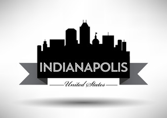Wall Mural - Vector Graphic Design of Indianapolis City Skyline