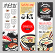 © Vector Tradition - Vector banners set for sushi or seafood restaurant