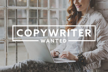 Woman working as freelance copywriter