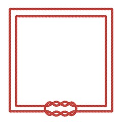 Canvas Print - Blank poster template with nautical border