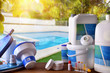 © Davizro Photography - Swimming pool service and equipment with pool background